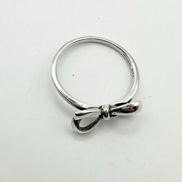 Boma BOW Ring Sterling Silver 925 Marked SIZE 7.75 Preppy Classic 7 3/4 - Picture 6 of 8